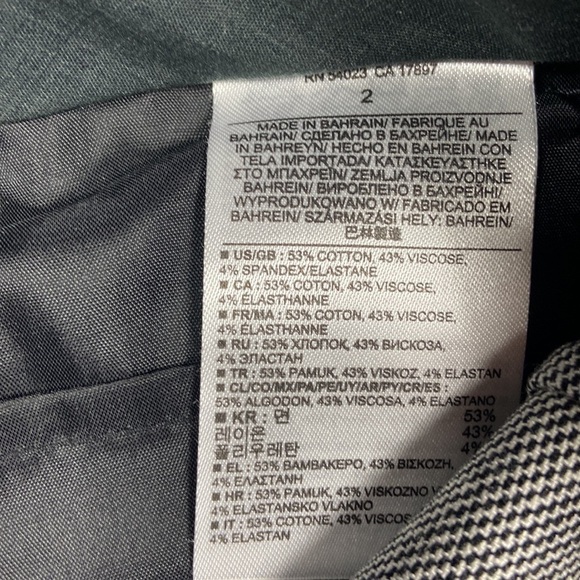 Banana Republic “Sloan” Black and White Low Rise Stretch Straight Dress Pants - Picture 9 of 9